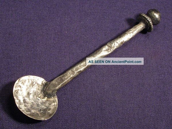 Roman Silver Medical Tool, Spoon - Rare Roman photo