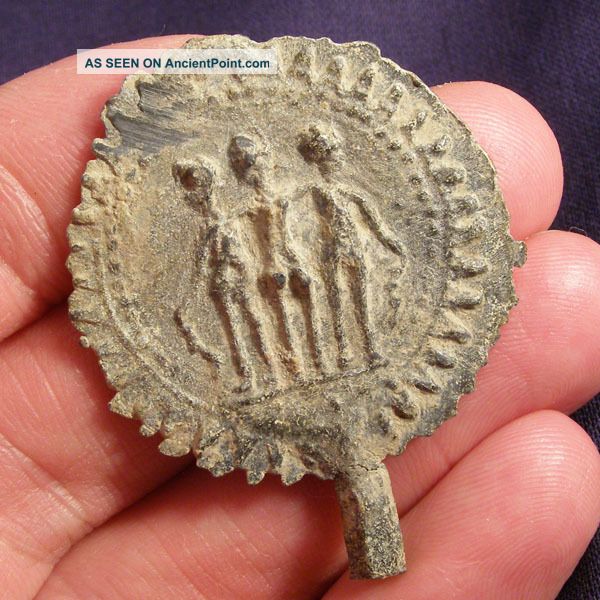 Roman Lead Votiv Plaque Or Brothel Jeton - Three Graces Roman photo