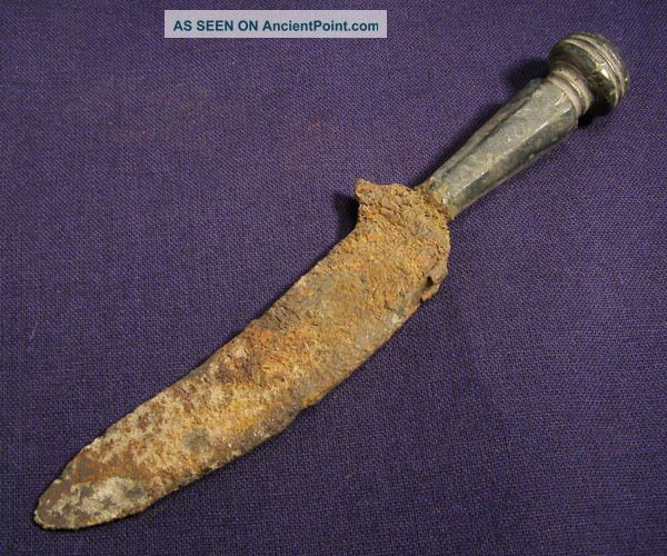 Roman Iron Knife With Bronze Handle Roman photo