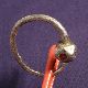 Hunnic Or Langobard Silver Hairring With Red Gemstone - Rr Roman photo 2