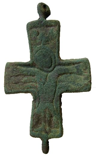 Byzantine Bronze Cross  45x25mm     M-248 photo