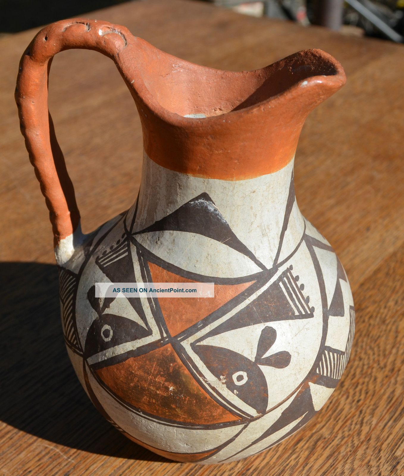 Rare Antique Acoma New Mexico Pre 1940 Pottery Pitcher Pot Excellent Condition The Americas photo