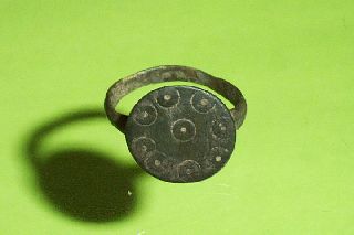 Rare Ancient Roman Ring Magic Dot Jewelry Old Artifact Luck Charm Antique Lucky photo