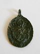 Russian Bronze Pendant - Mother Of God Byzantine photo 3
