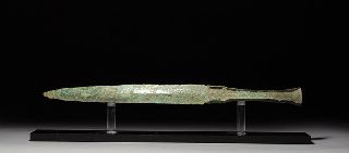 Ancient Persian Luristan Bronze Age Battle Dagger / Short Sword Weapon photo