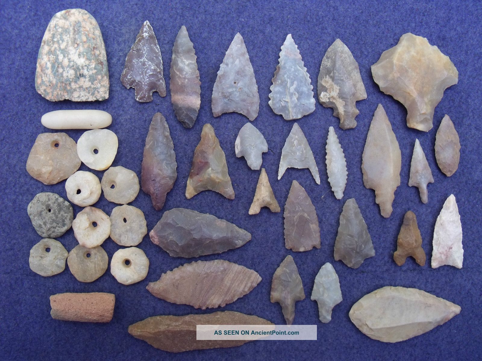 38 Sahara Neolithic Relics - Tools, Celt, Beads And 1 Paleolithic Tool Neolithic & Paleolithic photo