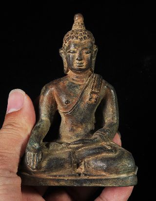 Da-ma-lay Very Rare Antique Singha Buddha  Statues Hight 4 Inch & photo