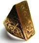 Very Fine Medieval Gold Gilt Decorated Neillo Enamel Ring Circa: 17th Century European photo 2