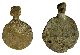 2 Roman Lead Amulets  17x25mm/ 4g   20x27mm/4.7g    R-199 Roman photo 1
