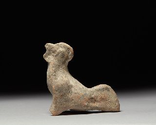 Ancient Chinese Han Dynasty Pottery Rooster Zodiac Figure 200 Ad photo