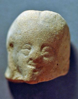 Head, Roman Clay Over 1600 Years Old Nr photo