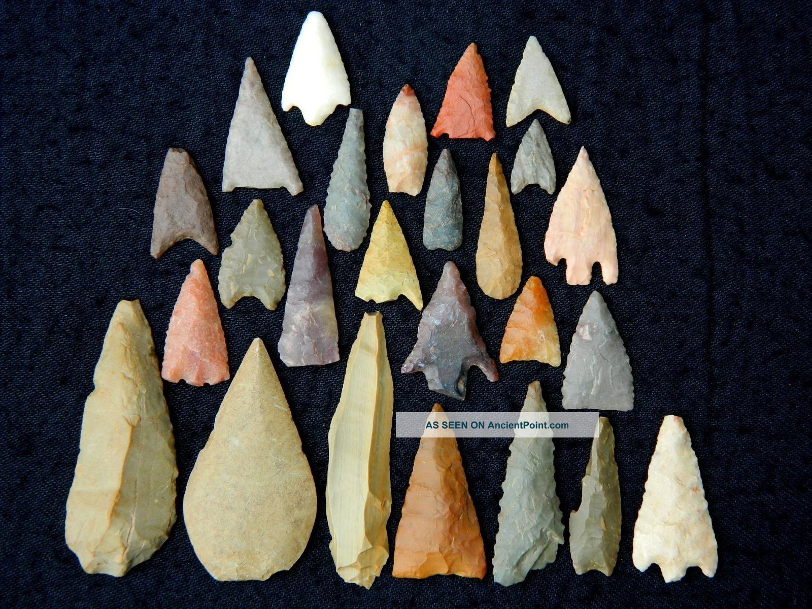 25 Neolithic Neolithique Stone Arrowheads / Scraper - 6500 To 2000 Bp - Sahara Neolithic & Paleolithic photo