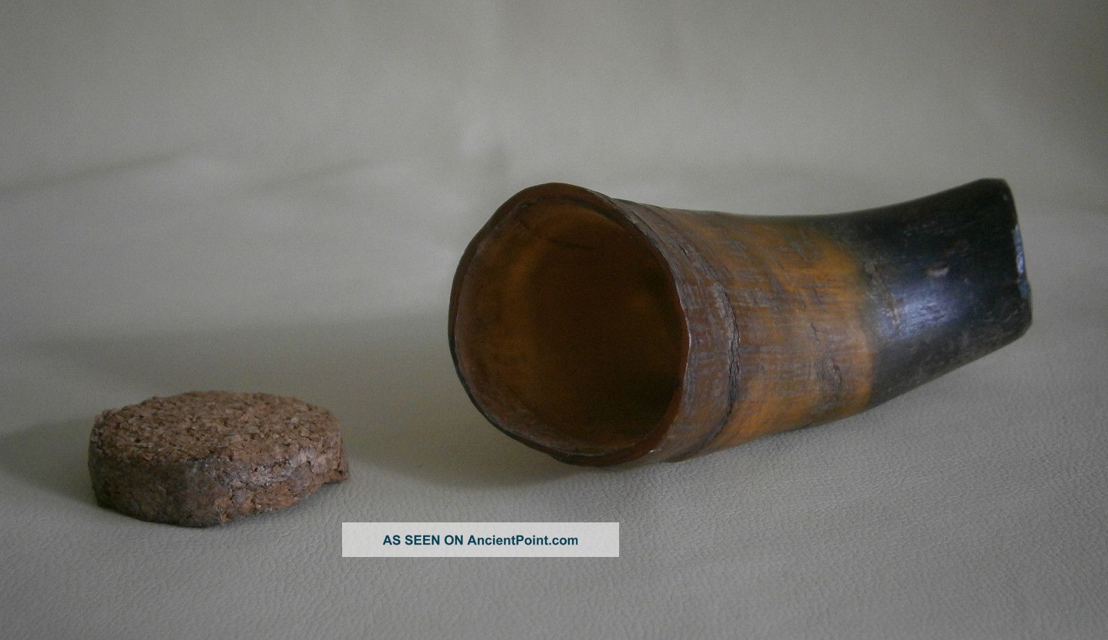 Good Antique Scottish 18th C Rams Horn Snuff Mull - British photo