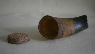 Good Antique Scottish 18th C Rams Horn Snuff Mull - photo