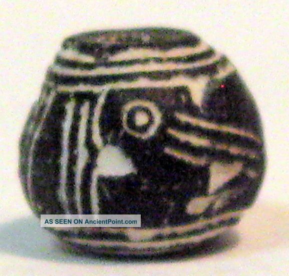 Pre - Columbian Black Large Beaked Bird Spindle Whorl Guaranteed. Authentic The Americas photo