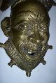 Iron And Brass Tribal Decorative Art Wall Mask - Very Old Other photo 1