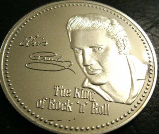 Elvis Presley Silver Coin Autographed Signed Pop The King Of Rock N Roll & Music photo