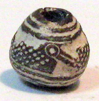 Pre - Columbian Small Black Swimming Bird Spindle Whorl Guaranteed. Authentic photo