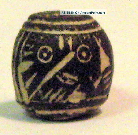 Pre - Columbian Black Bird Looking Backwards Spindle Whorl Guaranteed. Authentic The Americas photo