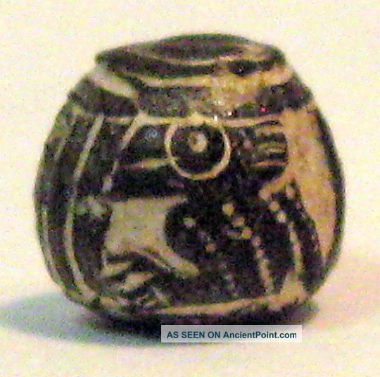 Pre - Columbian Black Small Standing Bird Spindle Whorl Guaranteed. Authentic The Americas photo