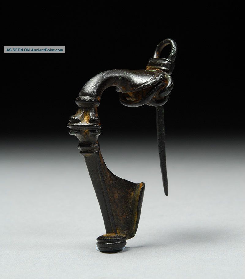 Ancient Roman Bronze Trumpet Brooch Roman photo