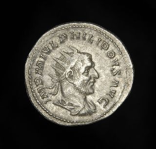 Ancient Roman Silver Antoninianus Aequitas Coin Of Emperor Philip I The Arab photo