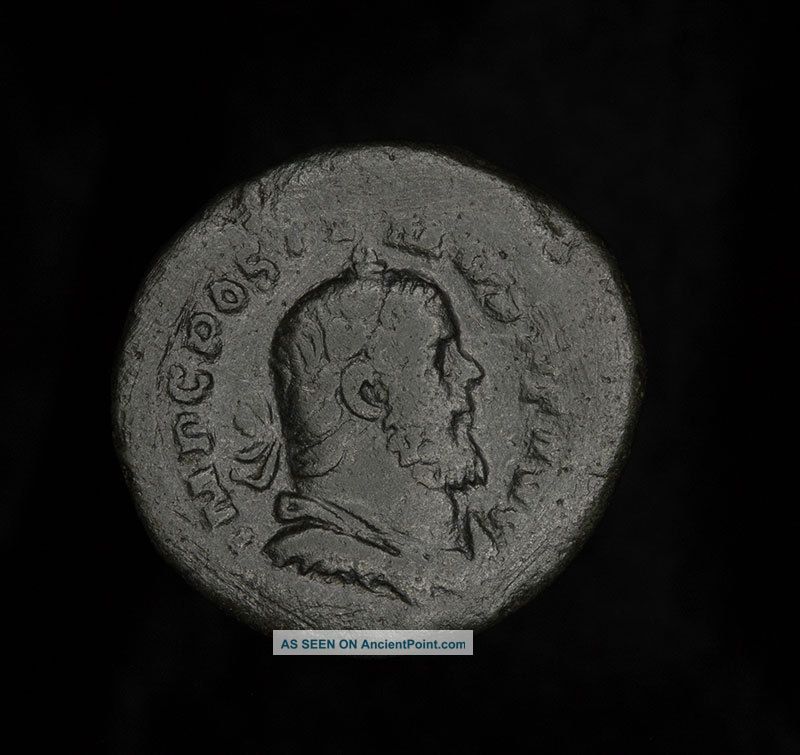Ancient Roman Postumus Sestertius Victory & Captive Coin Roman photo