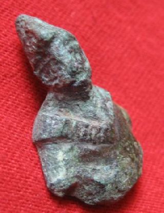 Ancient Roman Bronze Military Bust 22mm By 30mm 1012 photo
