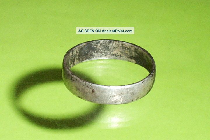 Ancient Roman Silver Ring Wedding Band Mens Size 10 Old Jewelry Antique Roman photo