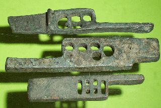 Authentic Ancient Roman Lock Tumblers Military Army Artifact Antique Box Key Lot photo