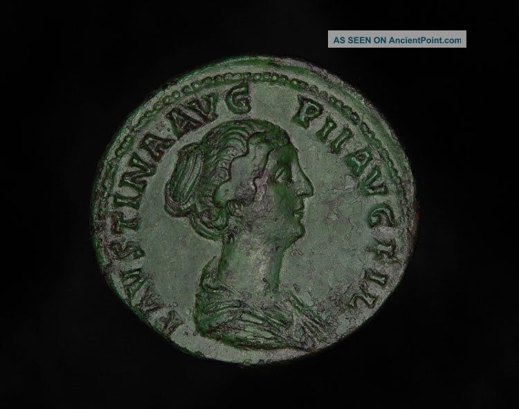 Ancient Roman Empress Faustina The Younger Junior Venus Sestertius Coin Roman photo