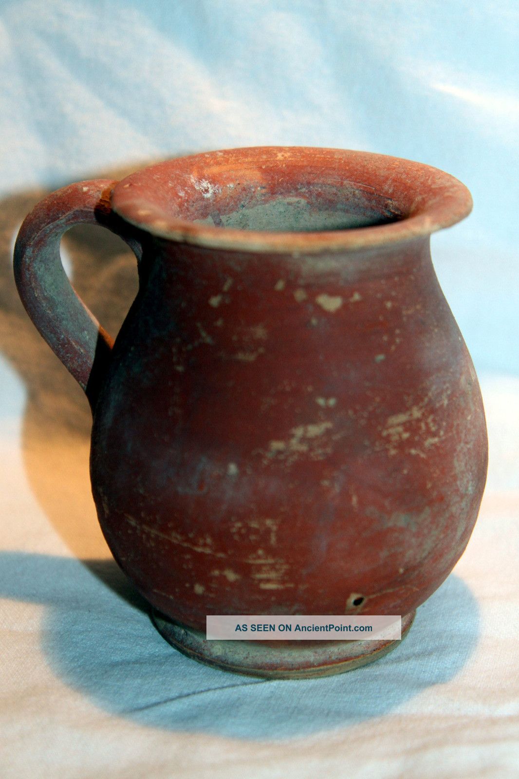 Ancient Roman Pottery Redware Cup 3/4th Century Ad Roman photo
