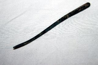 Ancient Roman Patinated Bronze Cloak Pin 1/2nd Century Ad photo