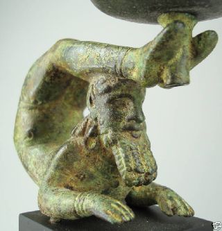 Roman Bronze Figure Partian Acrobat Allegorical 13cm photo
