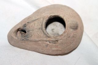 Ancient Roman Pottery Oil Lamp4/5th Cent Ad Terracotta photo
