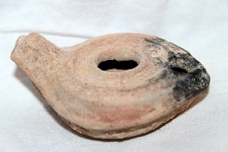 Good Quality Ancient Roman Holyland Pottery Oil Lamp4/5th Cent Ad Terracotta photo