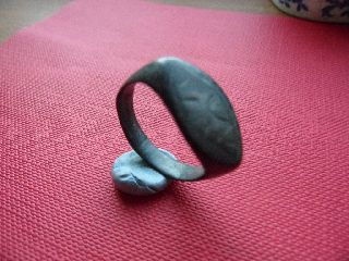 Chunky Ancient Bronze Roman Finger Ring. Probably A Soldiers Ring photo