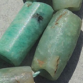 11 Ancient Amazonite Stone Beads From Mali Or Mauritania 200 photo