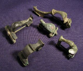 5 Celtic / Roman Bronze Brooch / Fibula 3 photo