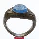 Byzantine Ring With Blue Agate Engraved Mythological Symbol Billon Ring Roman photo 2