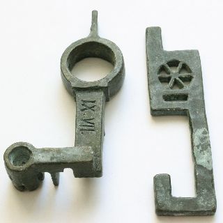 Bronze Medieval Padlock Key photo
