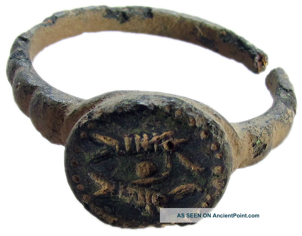 Roman Bronze Seal Ring 5.  50g/20mm / 117 / Roman photo
