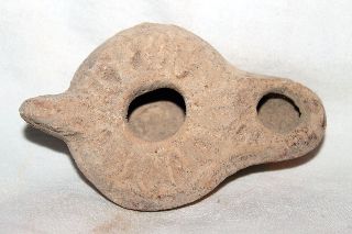 Quality Ancient Roman Pottery Oil Lamp 4/5th Cent Ad Terracotta photo
