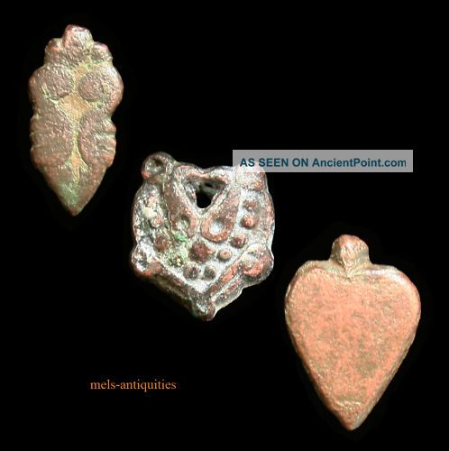 3 Ancient Roman Bronze Moun Decoration Mels - Antiquities Roman photo