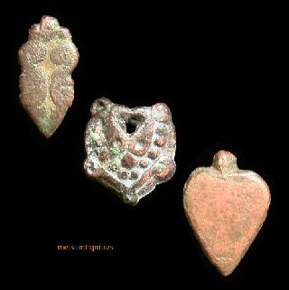 3 Ancient Roman Bronze Moun Decoration Mels - Antiquities photo