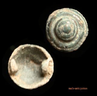 Roman Bronze Round Button Mount Applique Mels - Antiquities photo