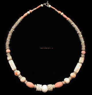 Ancient Roman Terracotta Necklace 1 - 3 Ad Jewellery R32 photo