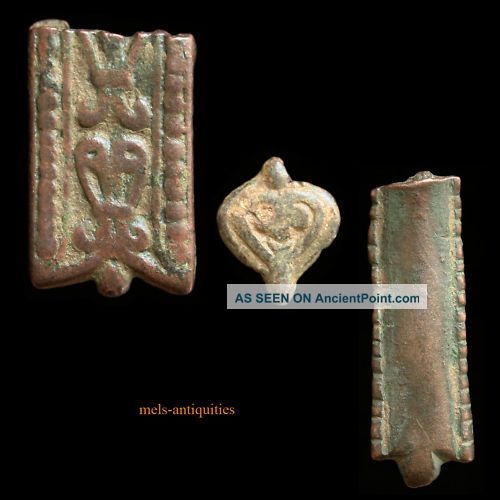 3 Ancient Roman Bronze Belt Decoration Mels - Antiquities Roman photo