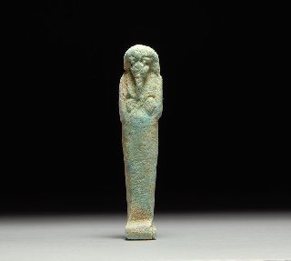 Ancient Egyptian Faience Shabti / Ushabti Figure photo