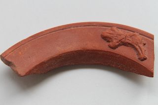 Ancient Roman Pottery Shard Hound Dog 4th Century Ad Samian photo